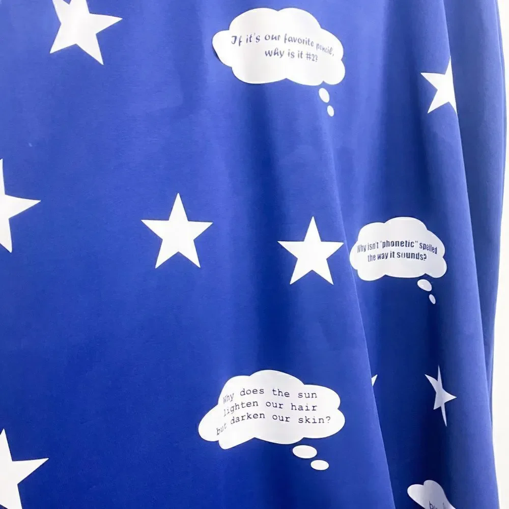 W doublju star writing printed skirt Sz L‎